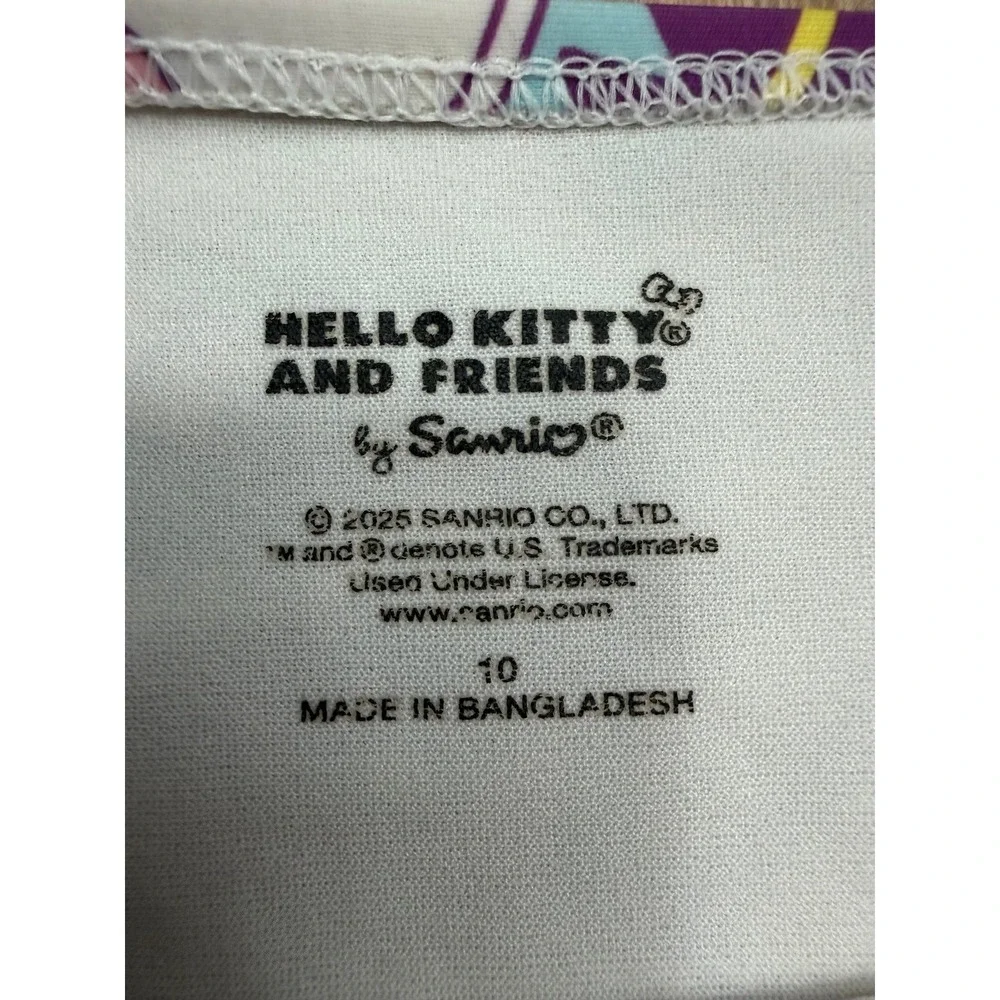 Hello Kitty & Friends Girls One Piece Swimsuit Size 10 Sanrio Pink Kawaii